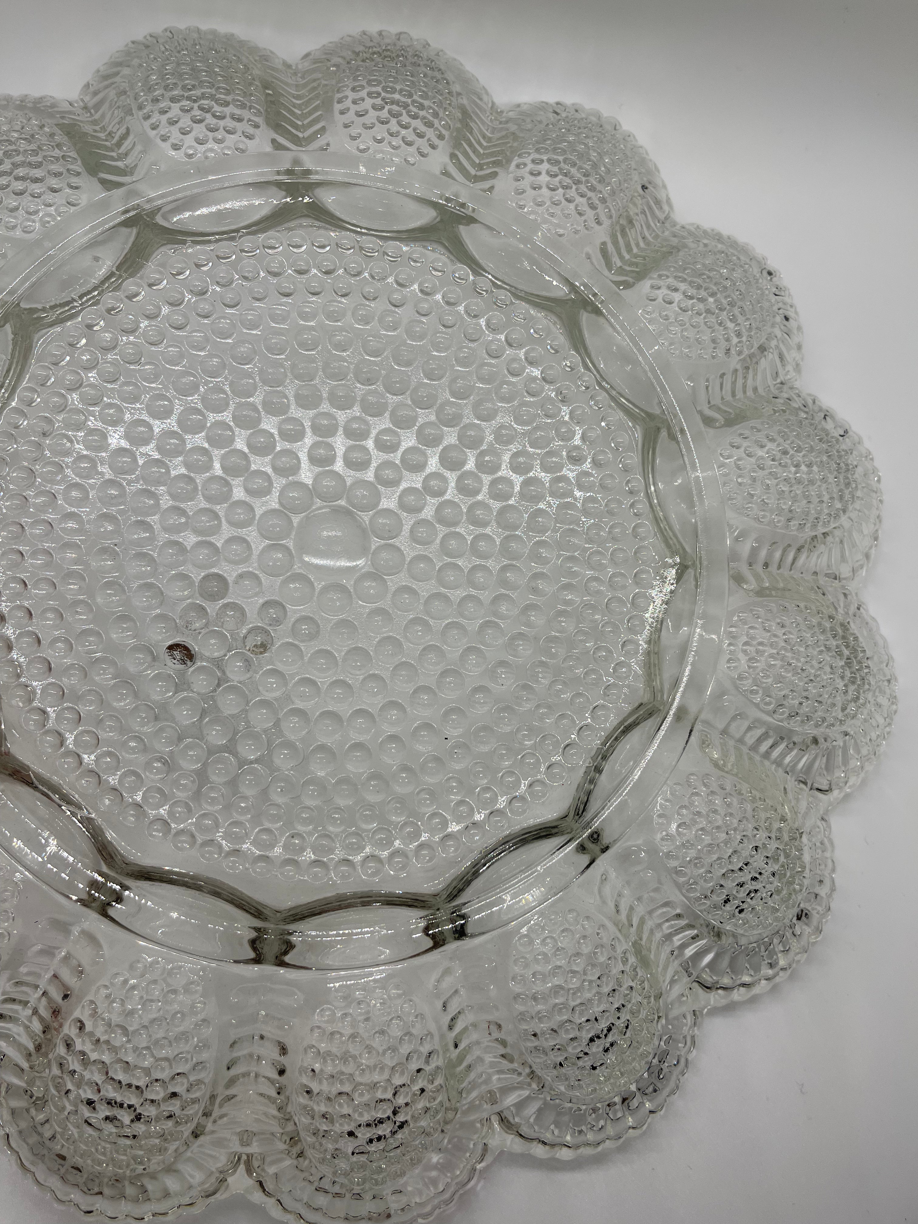 Fenton American Hobnail Pressed Glass Egg Dish