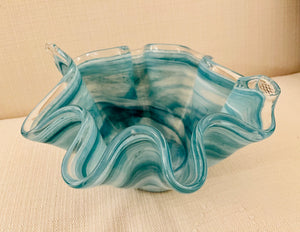 Venetian Murano Alabaster Glass Bowl