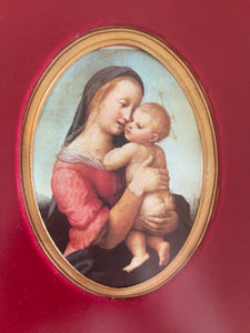 Madonna di Casa | Antique Silk Print after Raphael’s “Tempi Madonna”