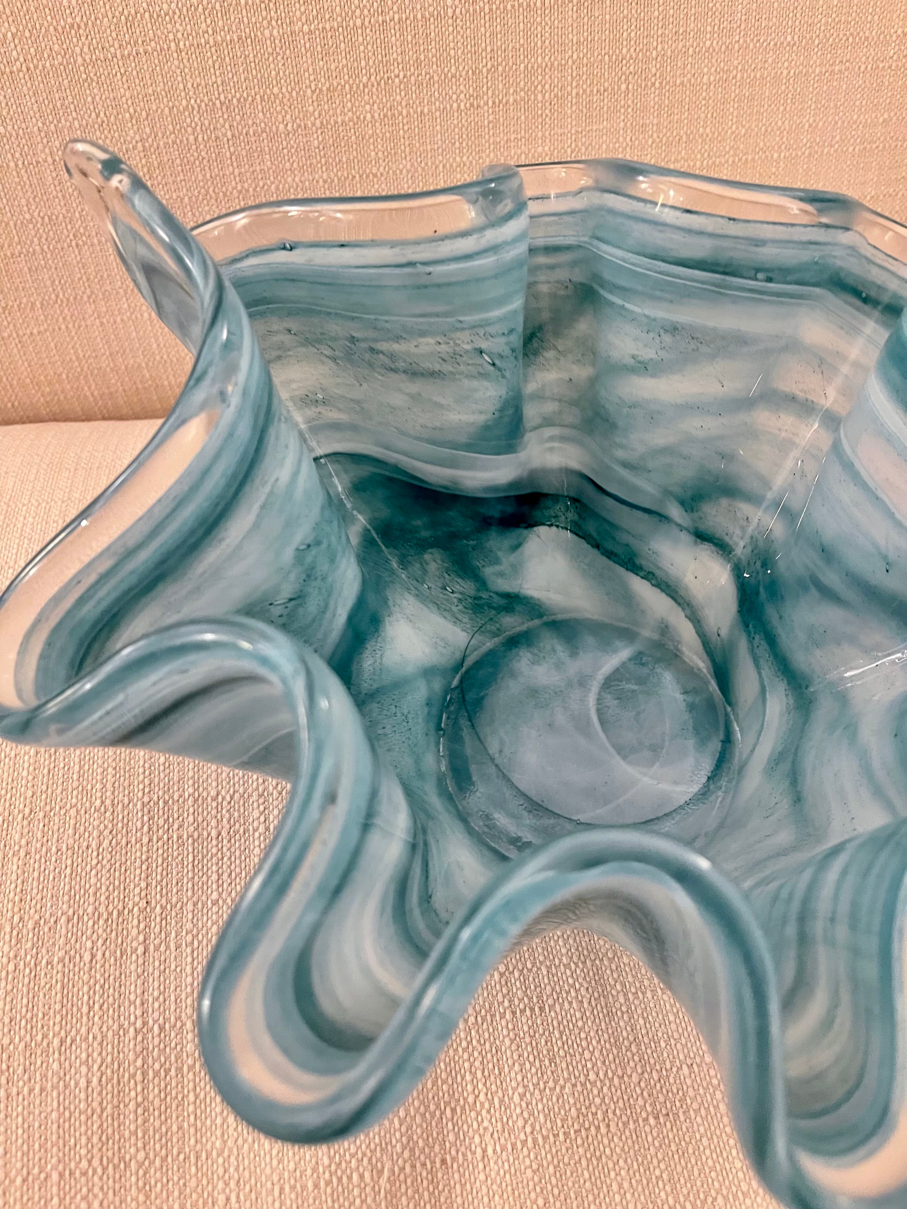 Venetian Murano Alabaster Glass Bowl