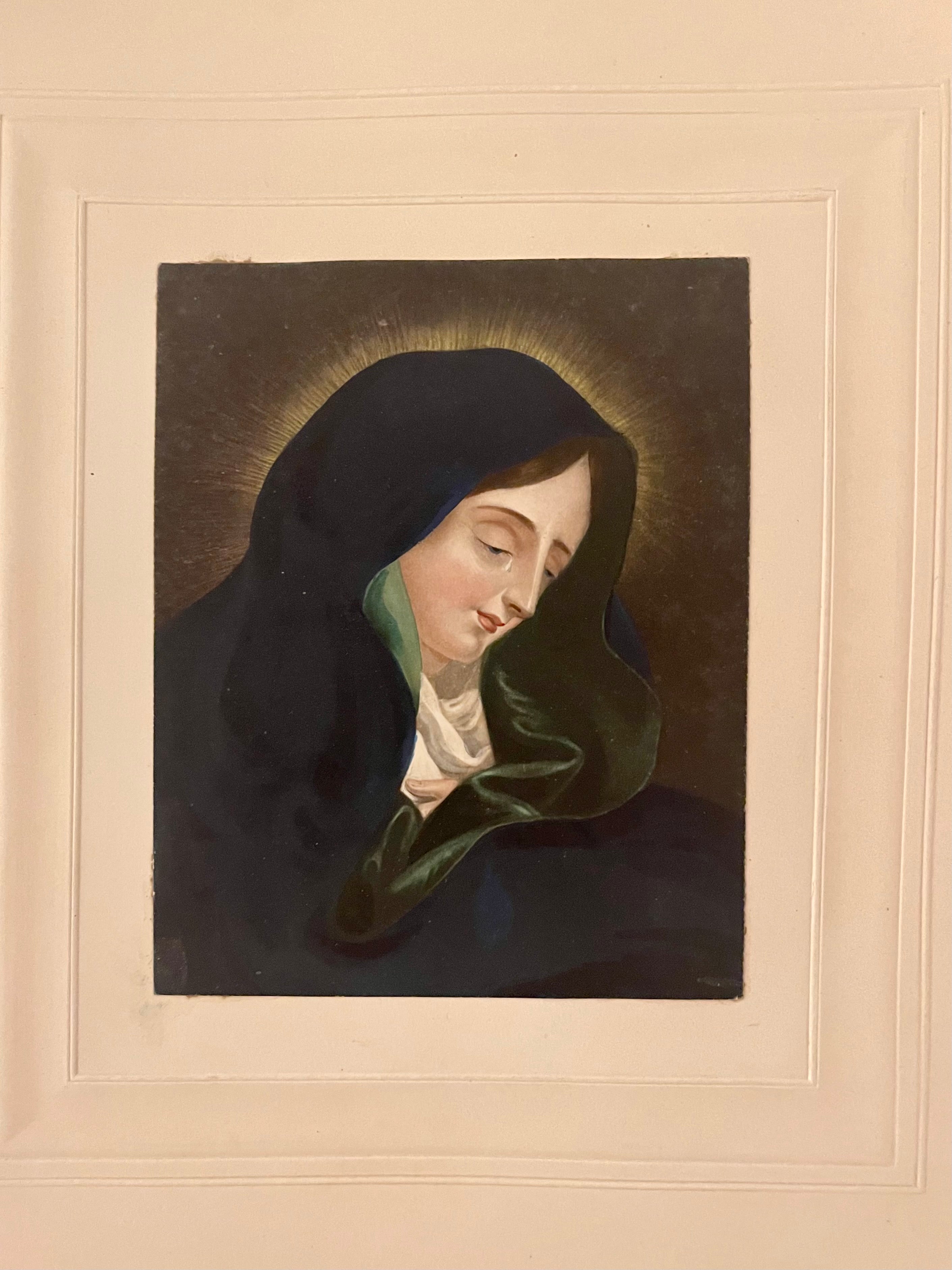 Virgin of Sorrows | Antique Oil Portrait