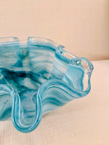 Venetian Murano Alabaster Glass Bowl