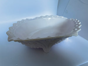 American Rose Milk Glass Bowl