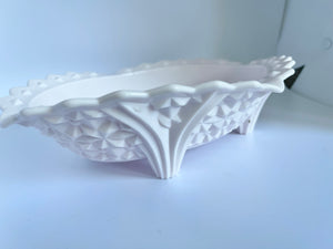 American Rose Milk Glass Bowl