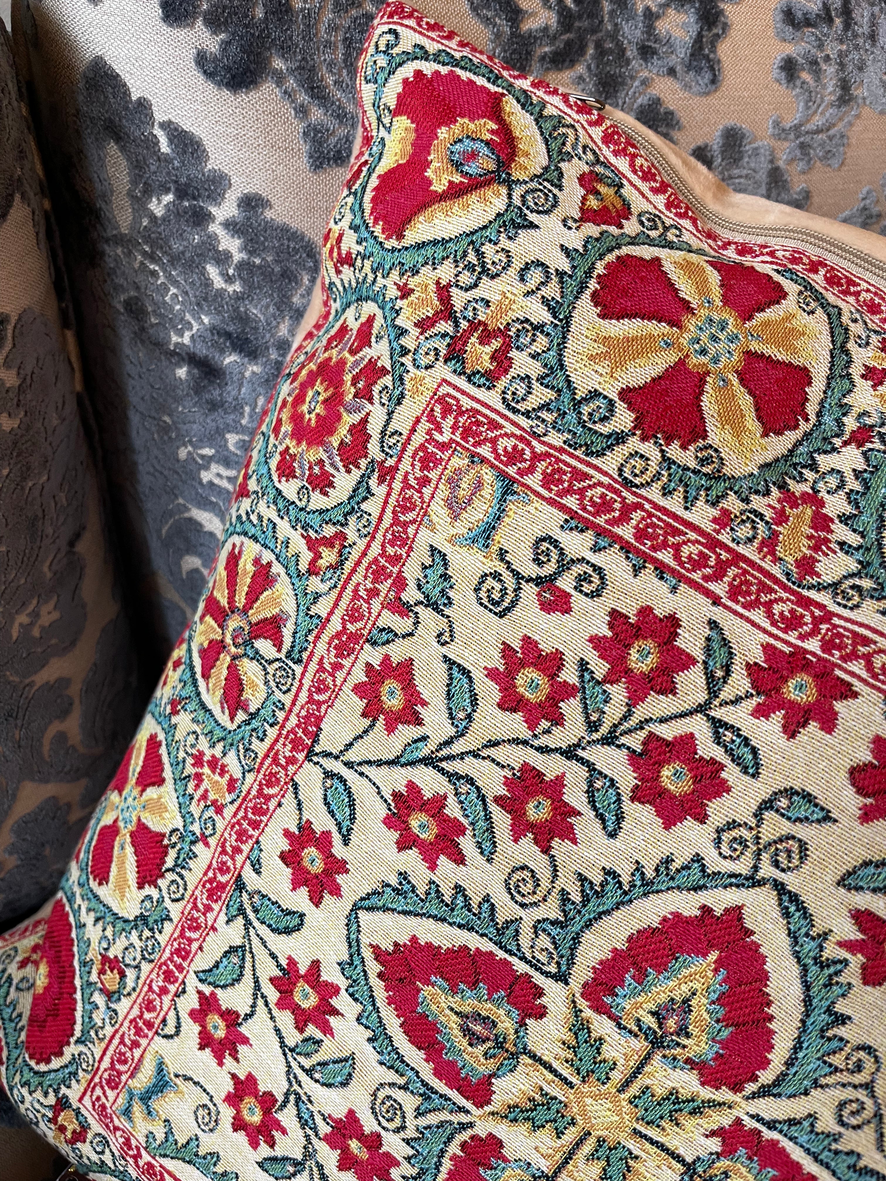 Rolande du Dreuilh—France | Floral Tapestry Pillow