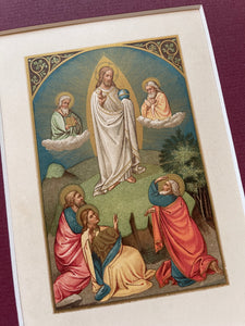 Antique Gilt Viennese Print | Transfiguration of the Lord