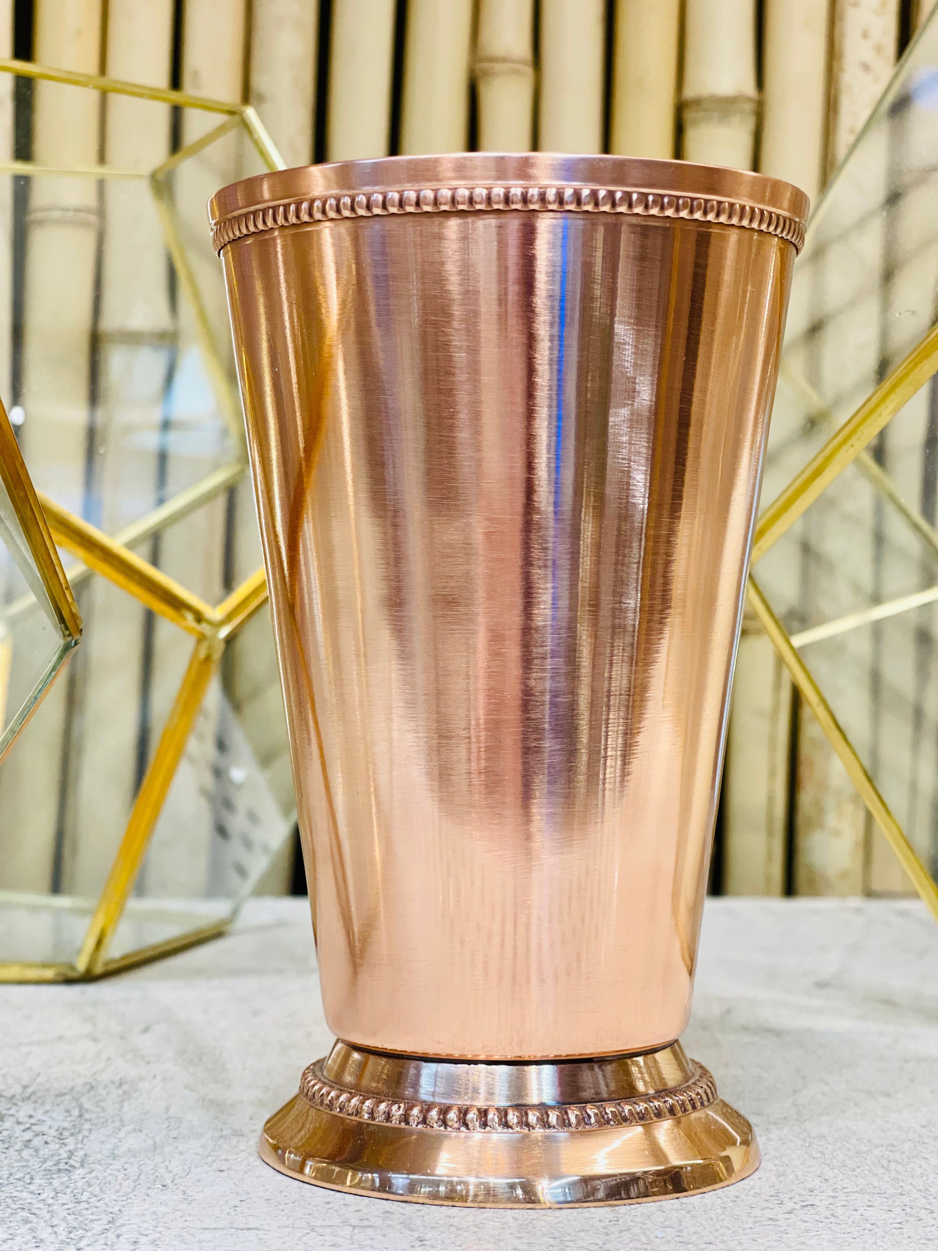 Pure Copper Beaded Bud Vase
