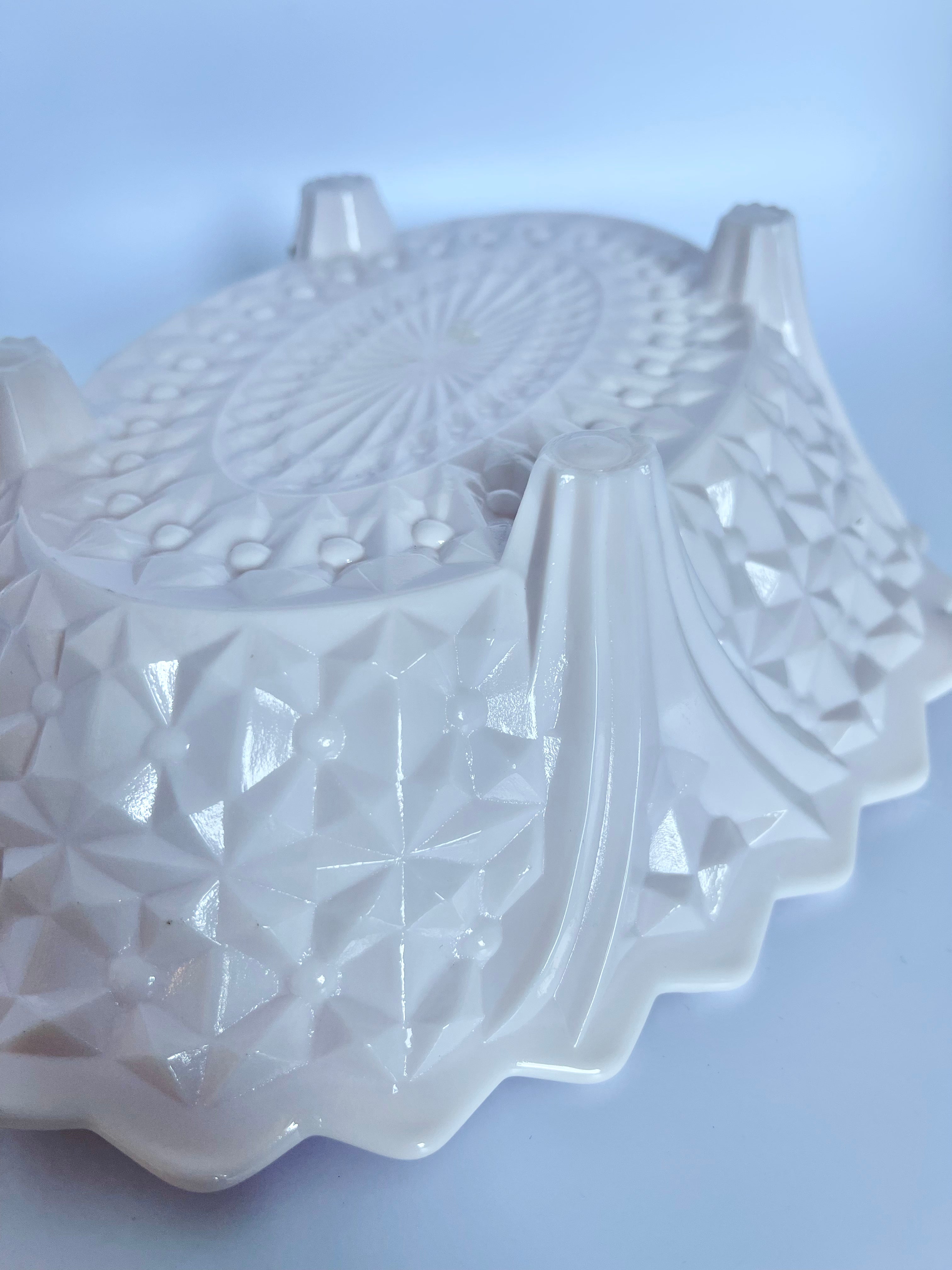 American Rose Milk Glass Bowl