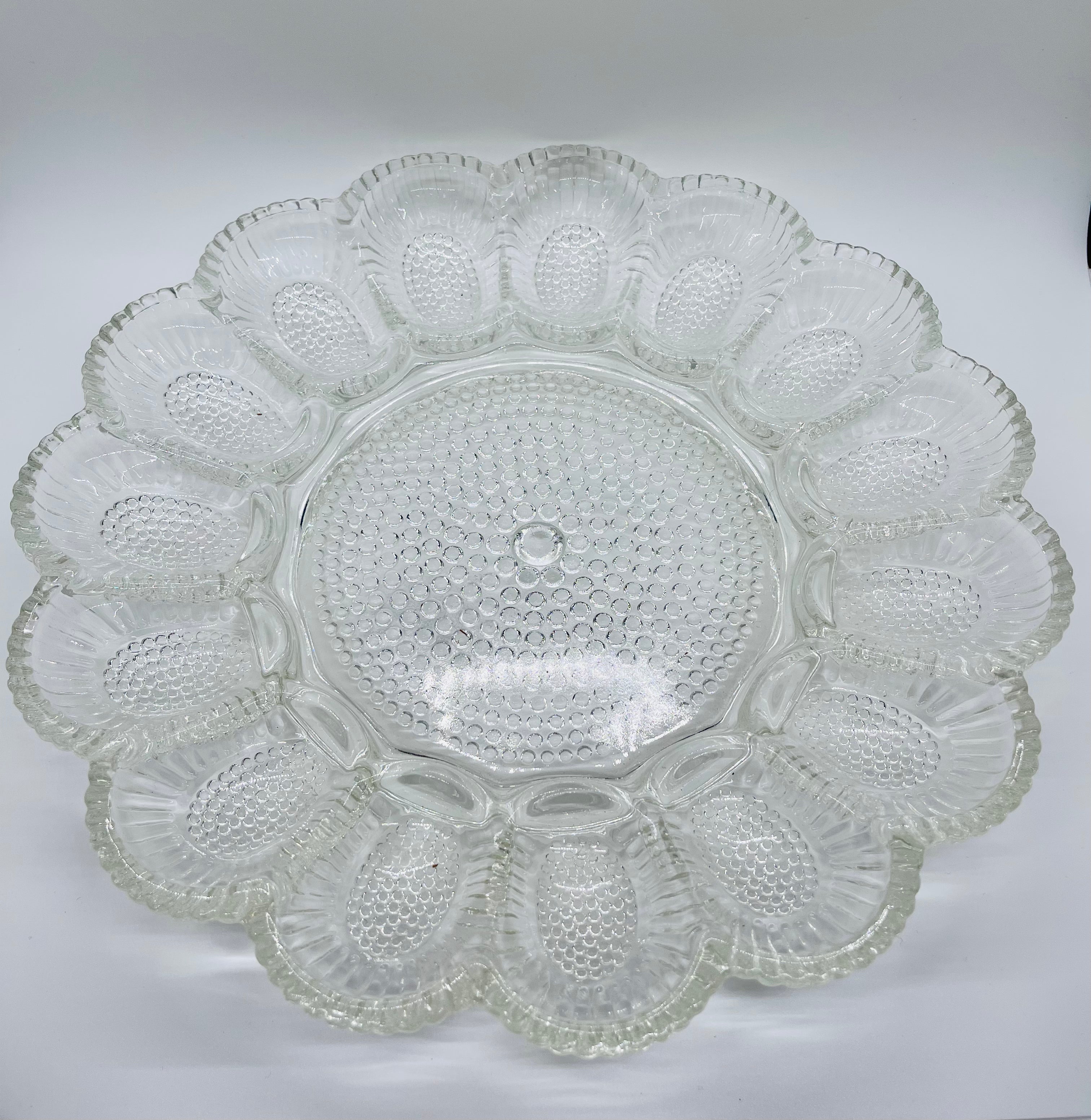 Fenton American Hobnail Pressed Glass Egg Dish