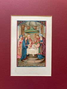 Antique Gilt Viennese Print | Circumcision / Presentation of the Lord
