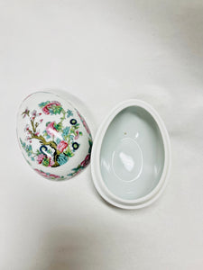 Limoges, France | Floral Porcelain Oval Box