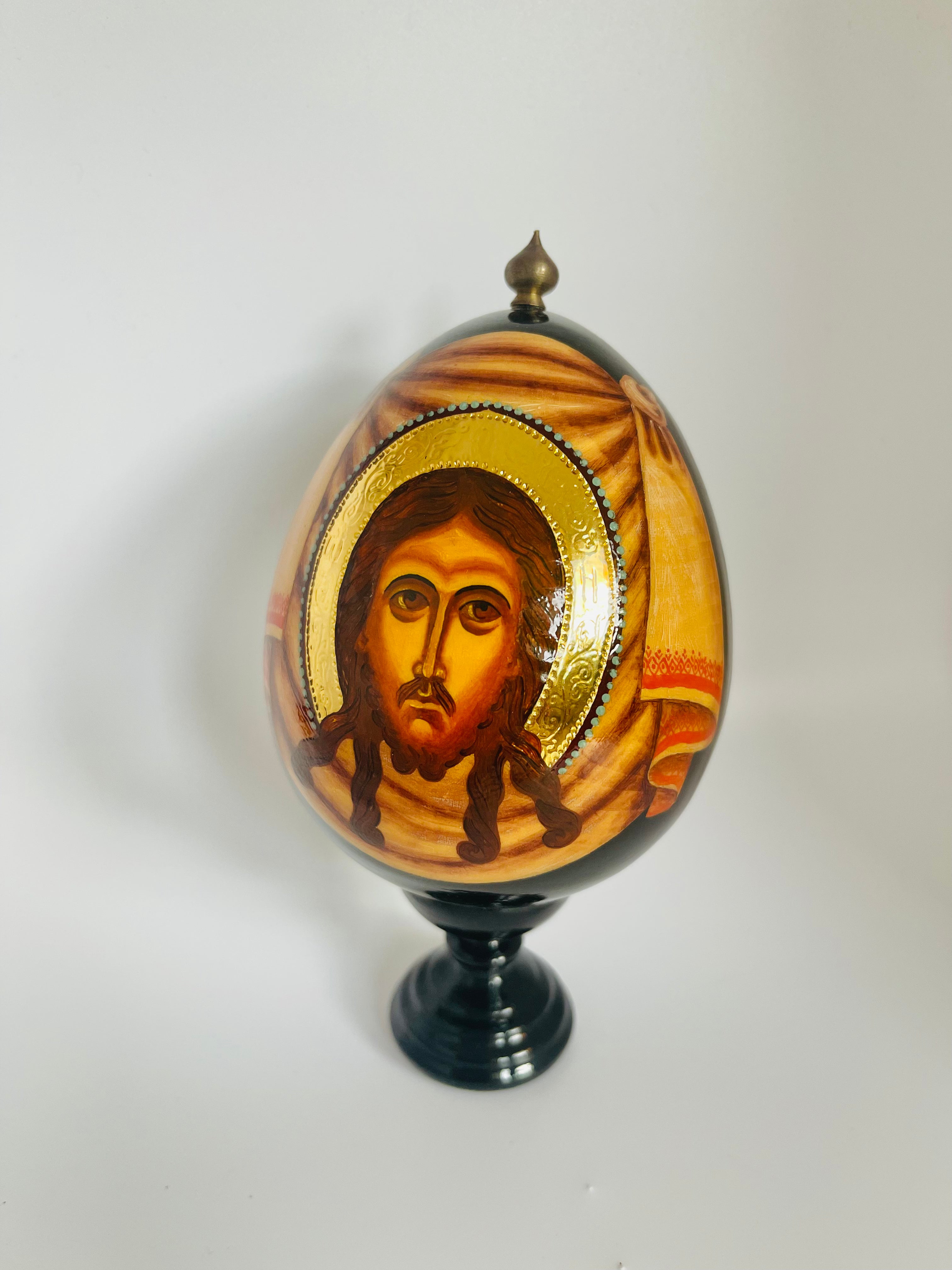 Hand-painted Devotional Egg Icon