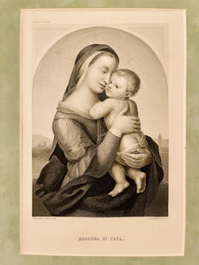 Madonna di Casa | Antique Engraving after Raphael’s “Tempi Madonna”
