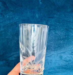 Vintage Italian Etched Wheat Highball Glasses