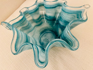 Venetian Murano Alabaster Glass Bowl